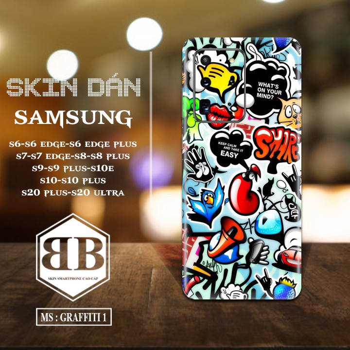 Dán Skin điện thoại SamSung s6 s6 edge s6 edge plus s7 s7 edge s8 s8 plus s9 s9 plus s10 s10 plus s10e s20 plus s20ultra