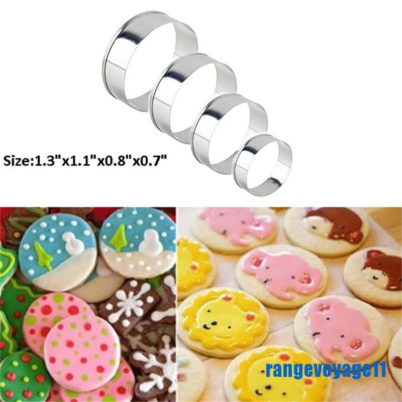 Bộ 4 Khuôn Làm Bánh Bằng Thép Không Gỉ