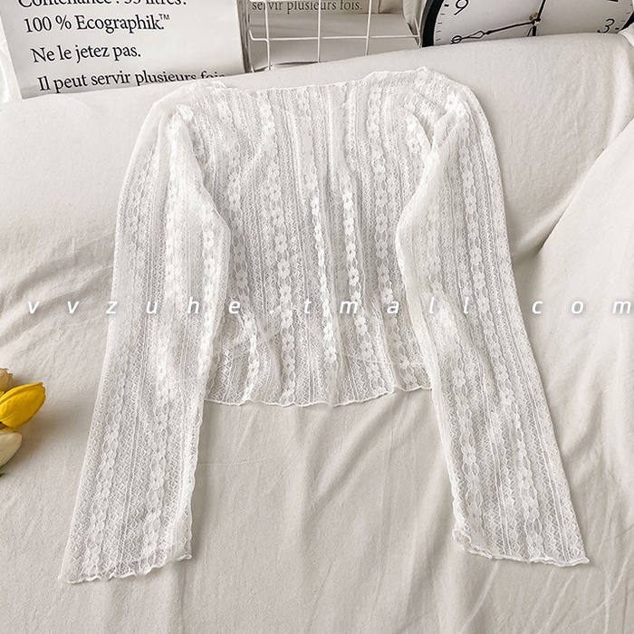 NUZIRO Áo kiểu  dáng ngắn chống nắng thời trang cho nữ với nhiều màu tuỳ chọn