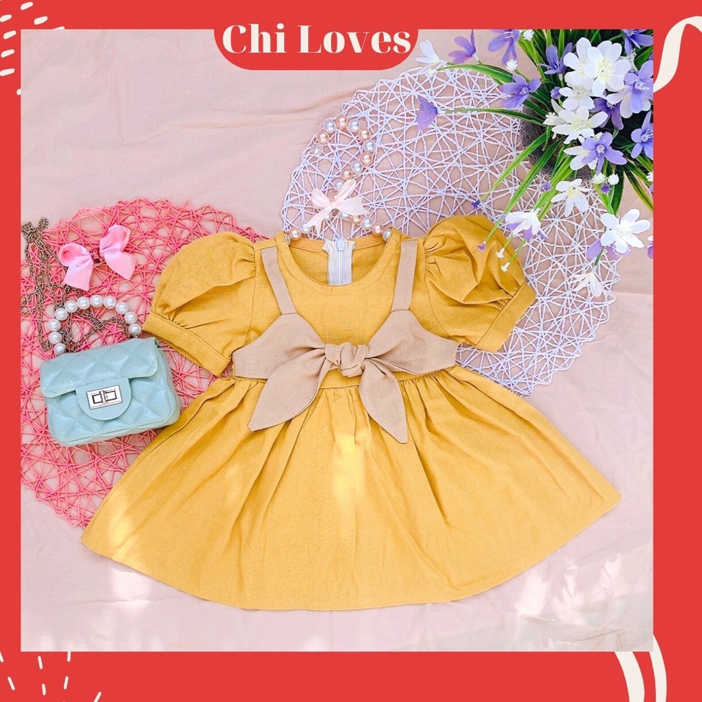 Váy cho bé gái 1 2 3 4 5 6 7 8 tuổi Chi Loves, Váy bé gái mùa hè thiết kế thoáng mát V26