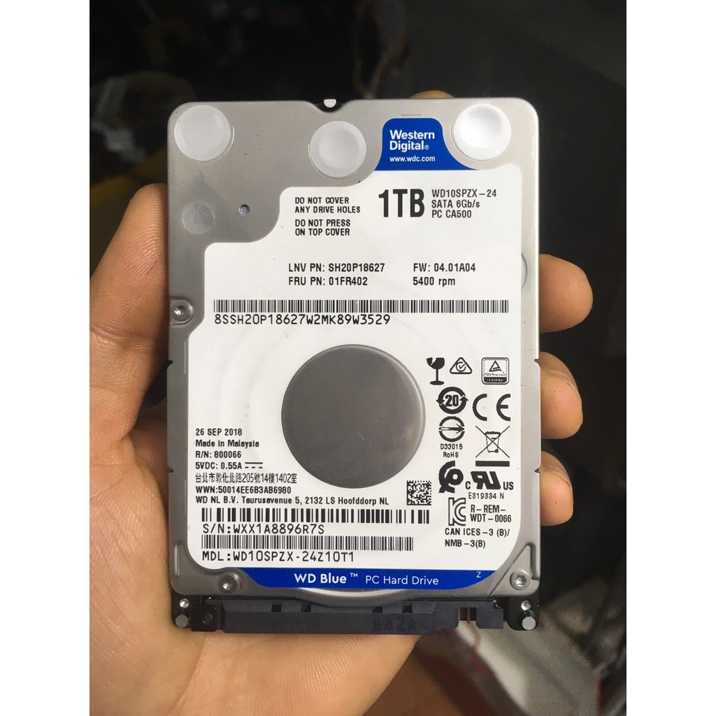 ổ cứng hdd laptop 500GB seagate samsung hitachi HGST toshiba wd blue black 5400 7200 RPM sata 1 2 3 6 GB/s 7 9mm all