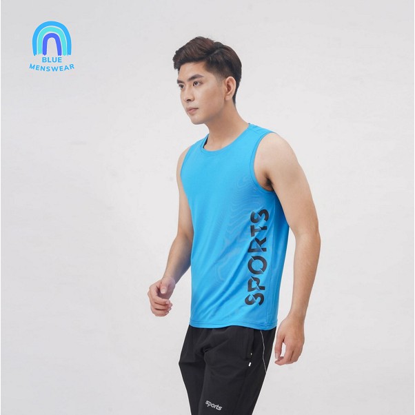 Áo sát nách thể thao Áo ba lỗ thể thao nam SPORT GYM giá rẻ mới nhất 2021 BATT12 - BLUE MENSWEAR