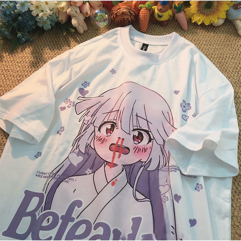 Áo Thun Tay Ngắn In Hình Nhân Vật Anime Thời Trang Mùa Hè Dành Cho Cặp Đôi