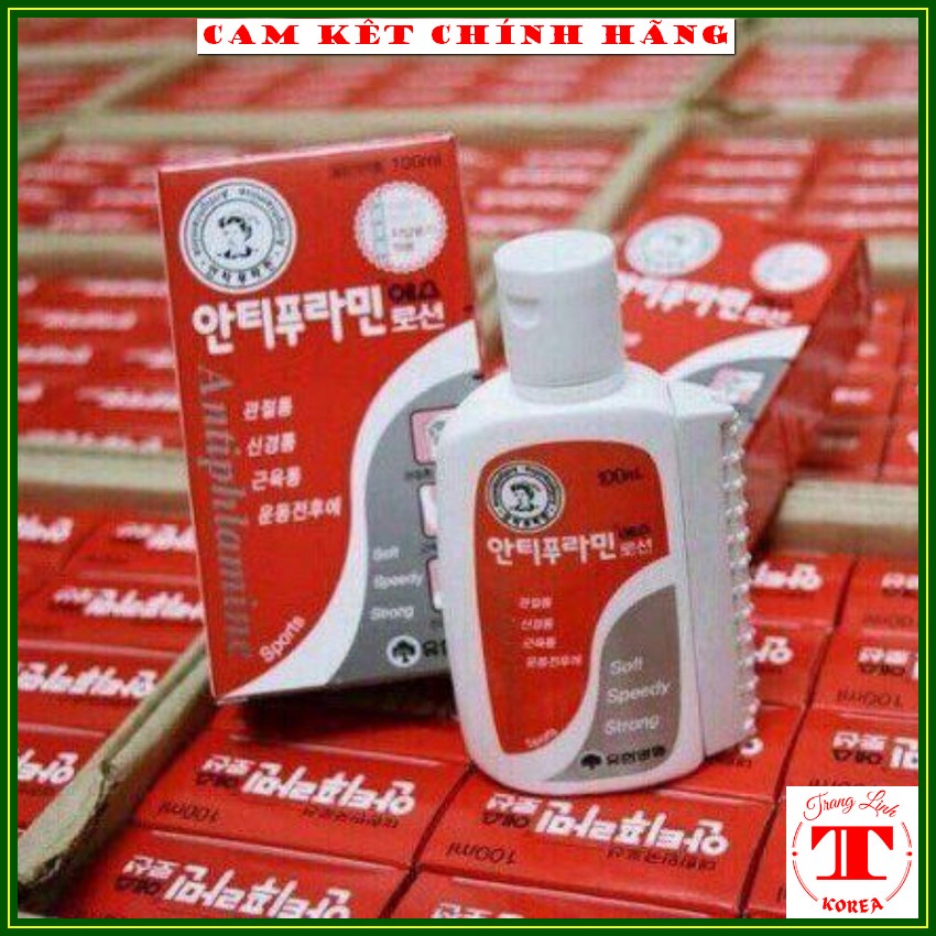 Dầu nóng hàn quốc Antiphlamine chính hãng, hộp 100ml - Dầu xoa bóp chăm sóc chấn thương, tranglinh