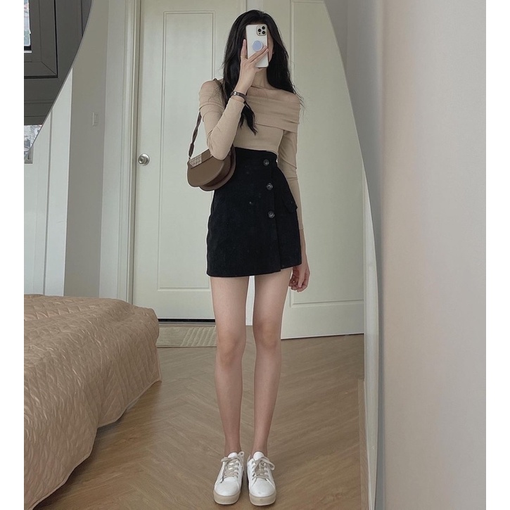 Áo trễ vai Hàn Quốc chất len tăm dầy dặn hàng Quảng Châu loại 1 - Xưởng May Hạnh Hồng | BigBuy360 - bigbuy360.vn