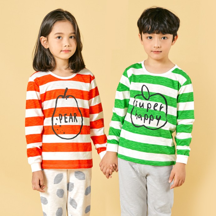 Bộ đồ dài tay mỏng cotton cho bé trai và bé gái Unifriend Hàn Quốc U2021-3