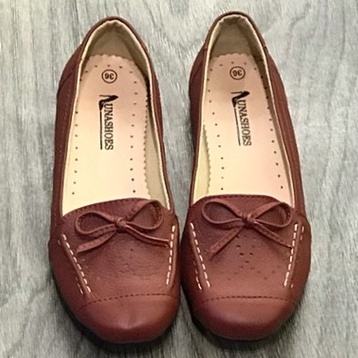 Giày moca nữ Lunashoes 1071 đế bệt da bò thật cho mẹ nhiều màu full size bảo hành 2 năm êm chân dễ phối đồ