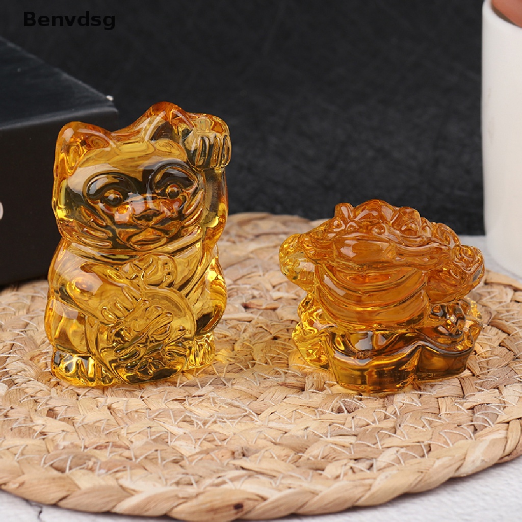 Chú Ếch May Mắn Pha Lê Vàng Phong Thủy Trung Hoa Dùng Trang Trí Nhà Cửa
