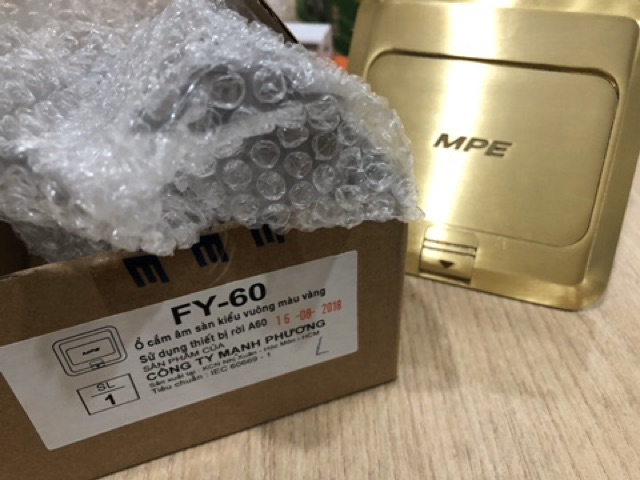 Ổ cắm âm sàn MPE dạng vuông