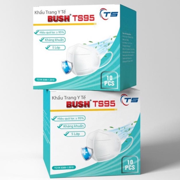 &lt;CHÍNH HÃNG CÔNG TY&gt; KHẨU TRANG Y TẾ BUSH TS95 - HỘP 10 CÁI