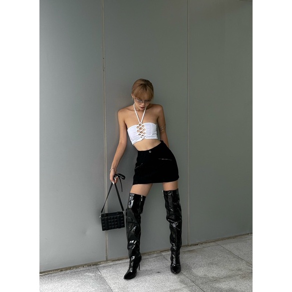 Chân váy túi khoá kéo