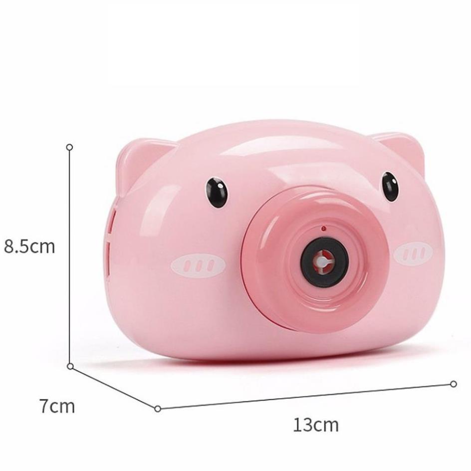 Máy chụp ảnh bắn bong bóng - Máy chụp hình chú heo dễ thương bắng bong bóng xà phòng dành cho các bé, hàng loại 1