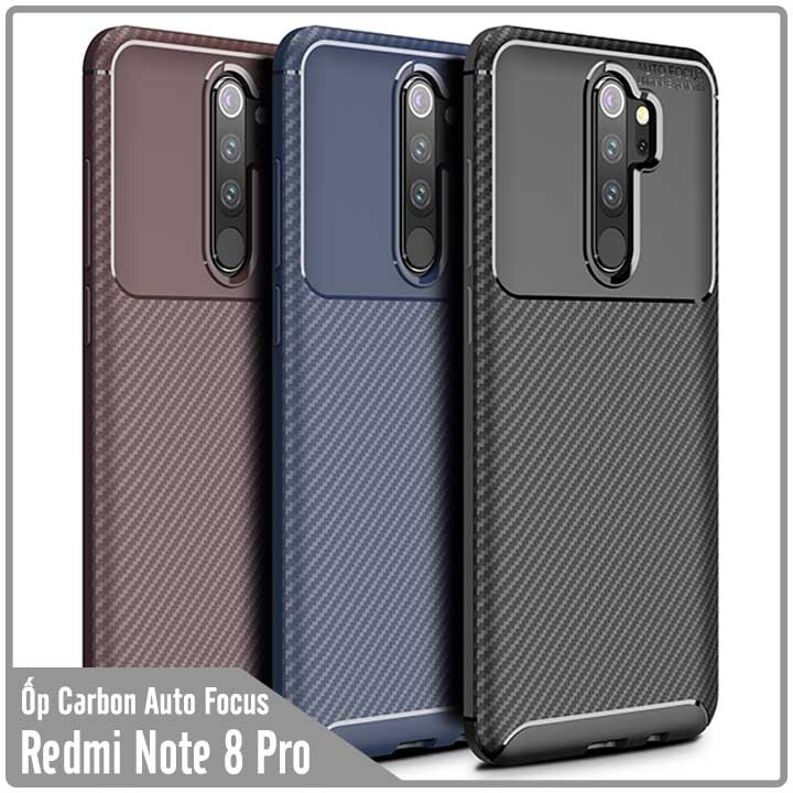 Ốp lưng Xiaomi Redmi Note 8 Pro chống sốc Carbon Auto Focus