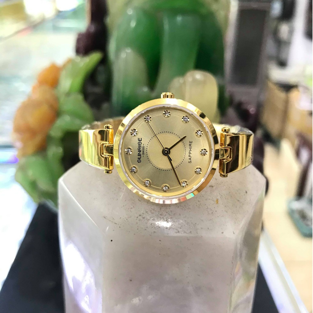 Đồng hồ nữ SUNRISE 9936SA mặt vàng full hộp chính hãng, kính Sapphire chống xước, chống nước tốt | BigBuy360 - bigbuy360.vn