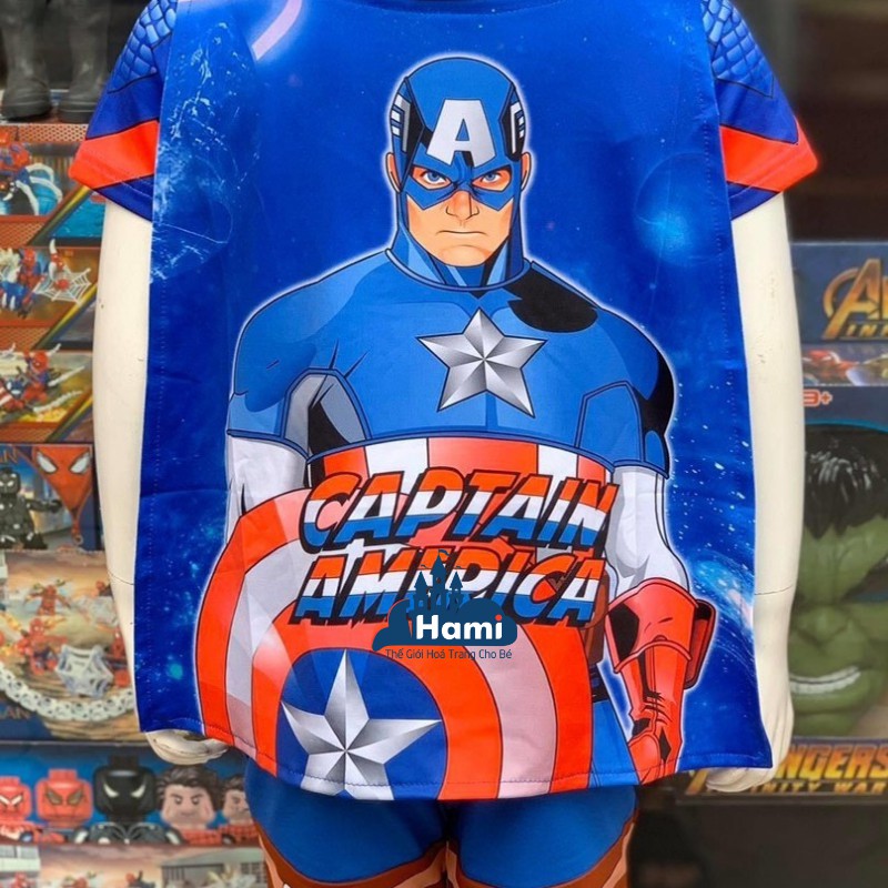 Bộ đồ siêu nhân thun lạnh cho bé trai, quần áo siêu anh hùng spiderman, ironman, captain america, hulk, thor