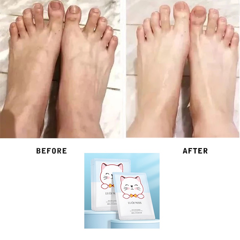 [Hàng mới về] Cặp mặt nạ sữa dê Niacinamide tẩy tế bào chết chăm sóc da tay chân