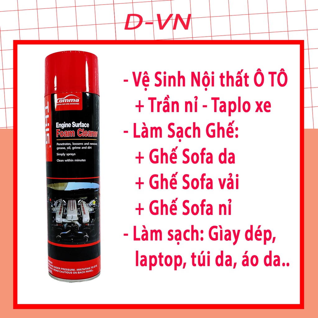 [ HÀNG NHẬP ] Chai xịt vệ sinh nội thất ô tô, Làm sạch ghế Sofa, ghế da, ghế Nỉ, Ghế Vải Foam Cleaner Chính Hãng THIS