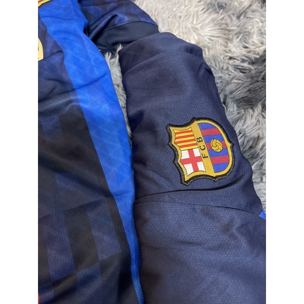 Set bộ quần áo thể thao bóng đá nam nữ clb barca vải gai mịn 2022 2023 logo thêu đầy đủ