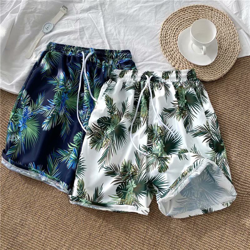 Quần short dáng rộng nhanh khô in họa tiết thời trang đi biển cho nam