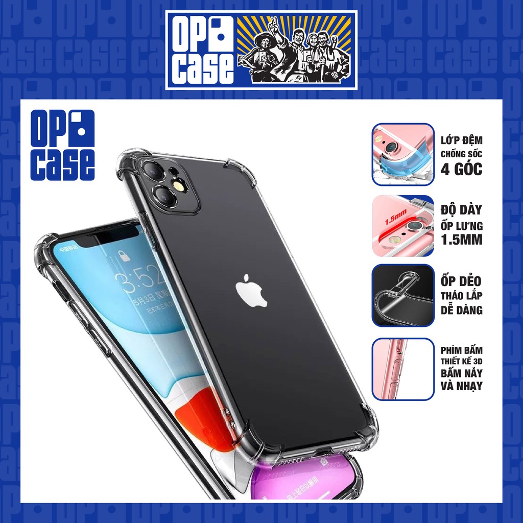 Ốp iphone trong suốt loại dày chống sốc 7/7plus/8/8plus/x/xs/xsmax/11/11pro/11promax/12/12pro/12promax | BigBuy360 - bigbuy360.vn