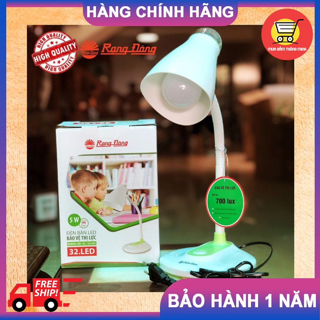 [HÀNG CHÍNH HÃNG] Đèn học để bàn chống cận thị Rạng Đông RD-RL-32 – chống cận, bảo vệ mắt, tiết kiệm điện