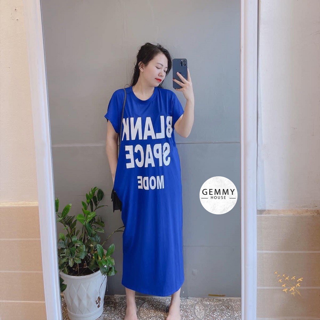 [Mã FAMAYWA2 giảm 10K đơn 50K] Váy xuông dài, đầm suông bầu chất cotton Gemmy House in chữ Blank | WebRaoVat - webraovat.net.vn