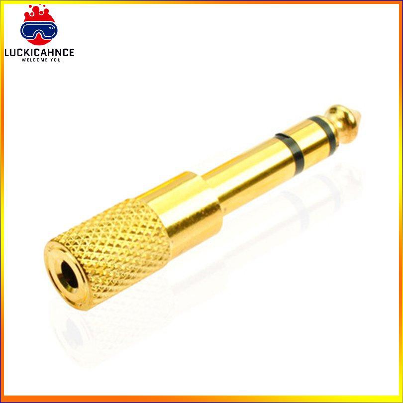 【6/6】3.5mm to 6.35mm Jack Plug Female to Male Audio Converter Headphone Adapter