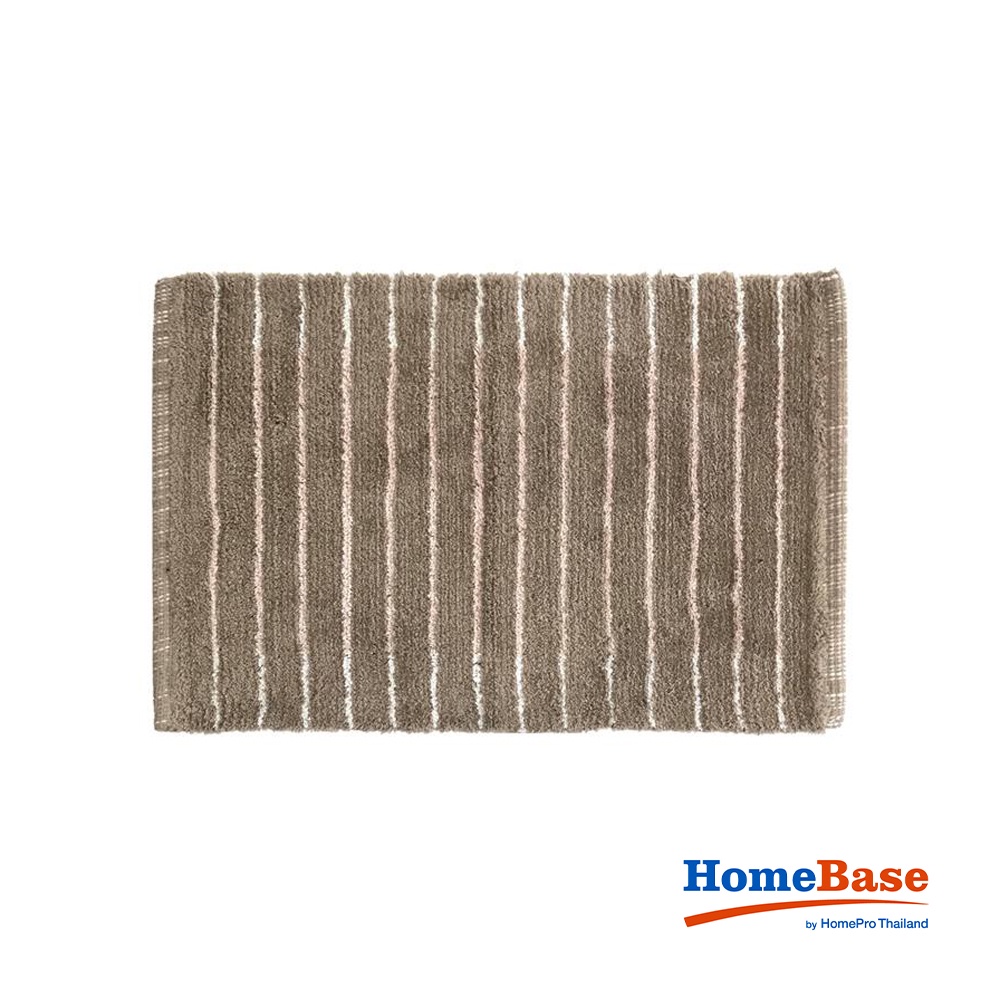 HomeBase ME Thảm lót sàn lau chân phòng tắm Microfiber mềm mại và thấm hút tốt SI-MIA W40XH60xD1 cm màu nâu