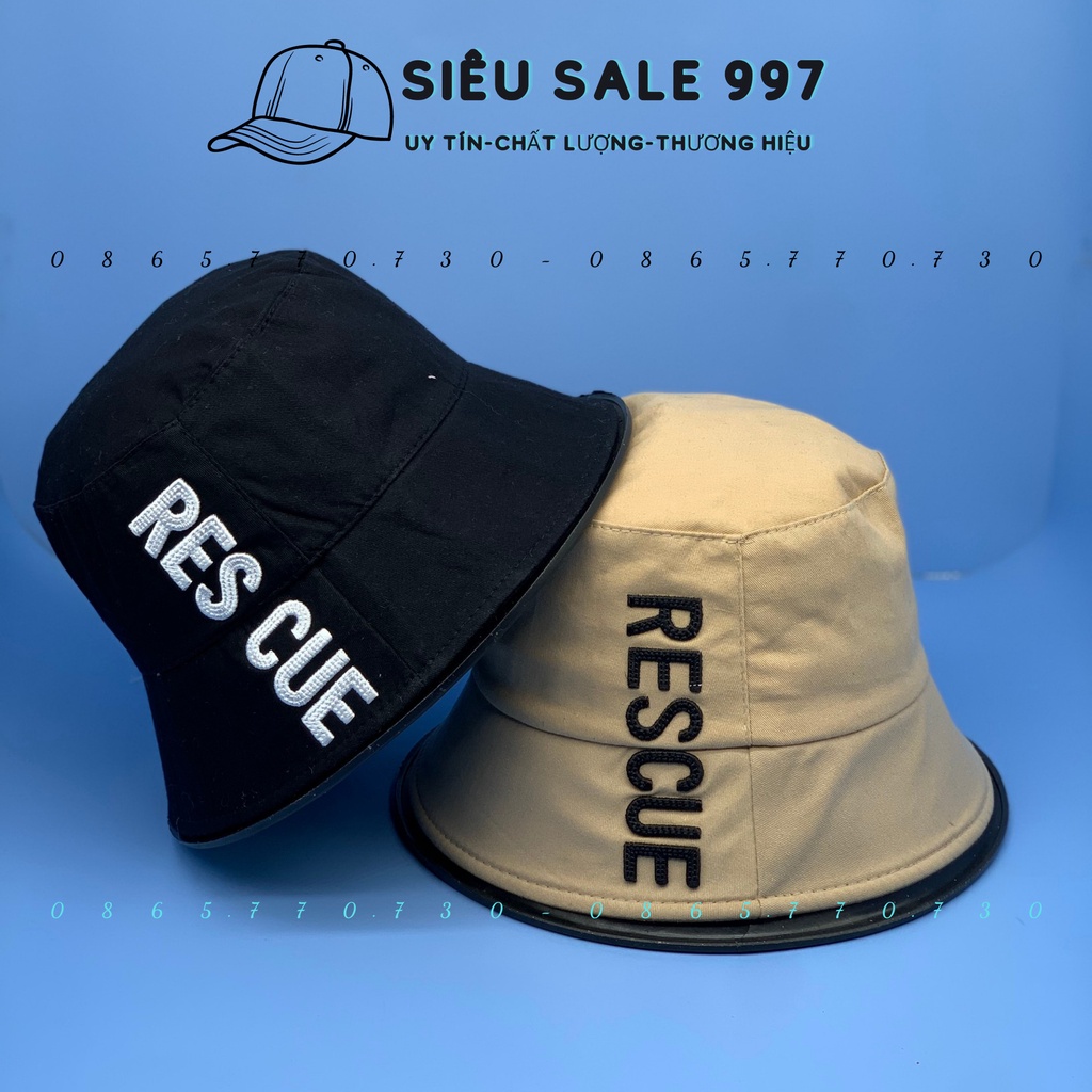 MŨ BUCKET CỤP KAKI RESCUE THỜI TRANG NAM NỮ PHONG CÁCH HÀN QUỐC