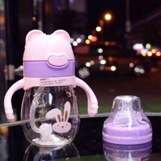Bình tập uống nước cho bé+ kèm núm ti silicon