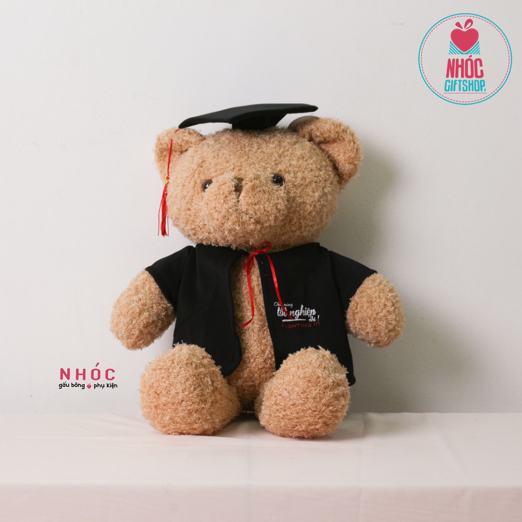 Gấu Bông Tốt Nghiệp Teddy Lông Chỉ Bông Mềm Size Lớn Hàng Cao Cấp Qùa Tặng Ý Nghĩa Đồ Chơi An Toàn Dễ Thương TC - NHÓC