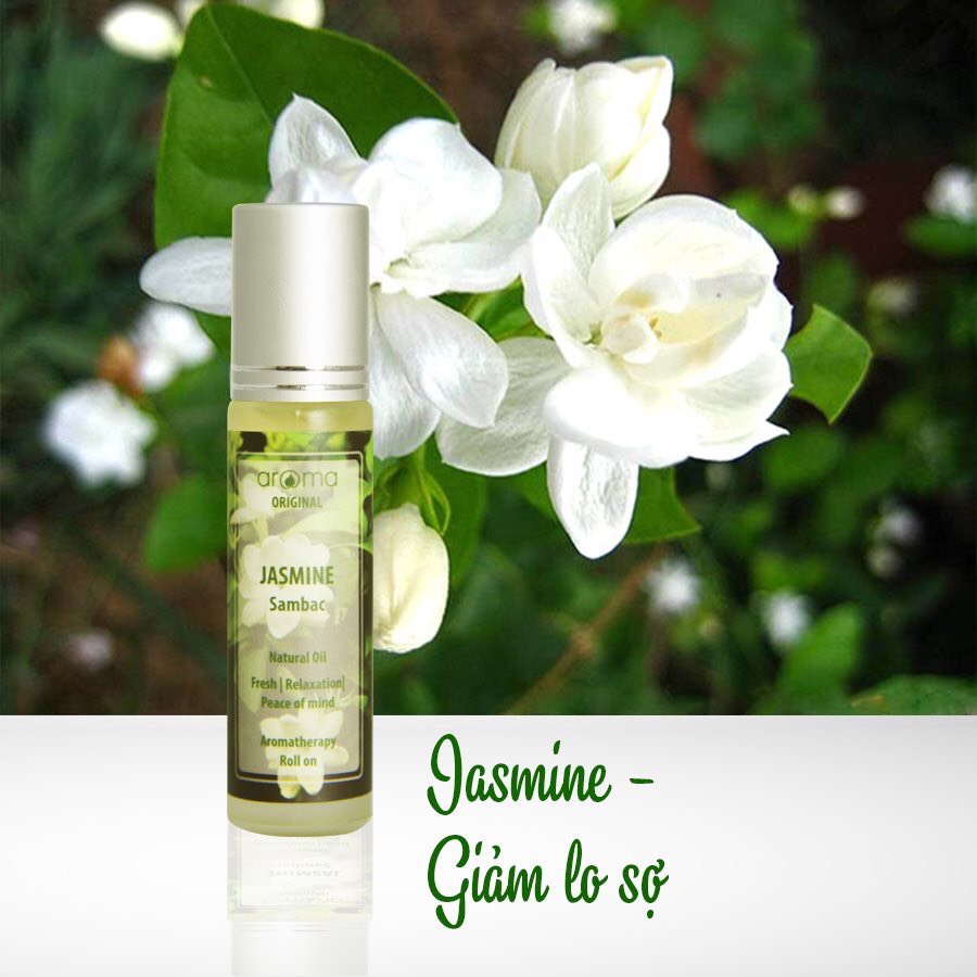 Dầu Lăn thơm thiên nhiên AROMA Hoa lài Jasmine 10ml