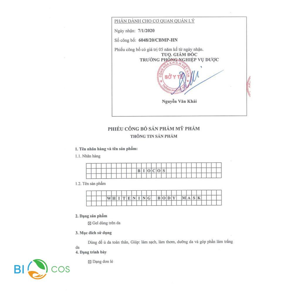 [ BIOCOS ] Kem ủ trắng Body whitening Body Mask giúp cải thiện tông da trắng hồng 150g - SACDEP24H.VN | BigBuy360 - bigbuy360.vn