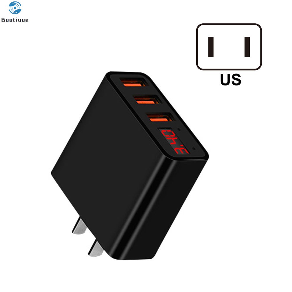 Thiết Bị Sạc Nhanh 3 Cổng Usb 3.4a Cho Điện Thoại