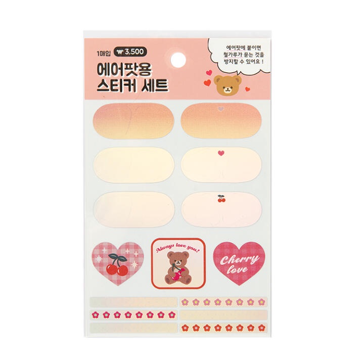 Sticker ARTBOX Hàn Quốc Hình Gấu Teddy Dành Cho AirPods