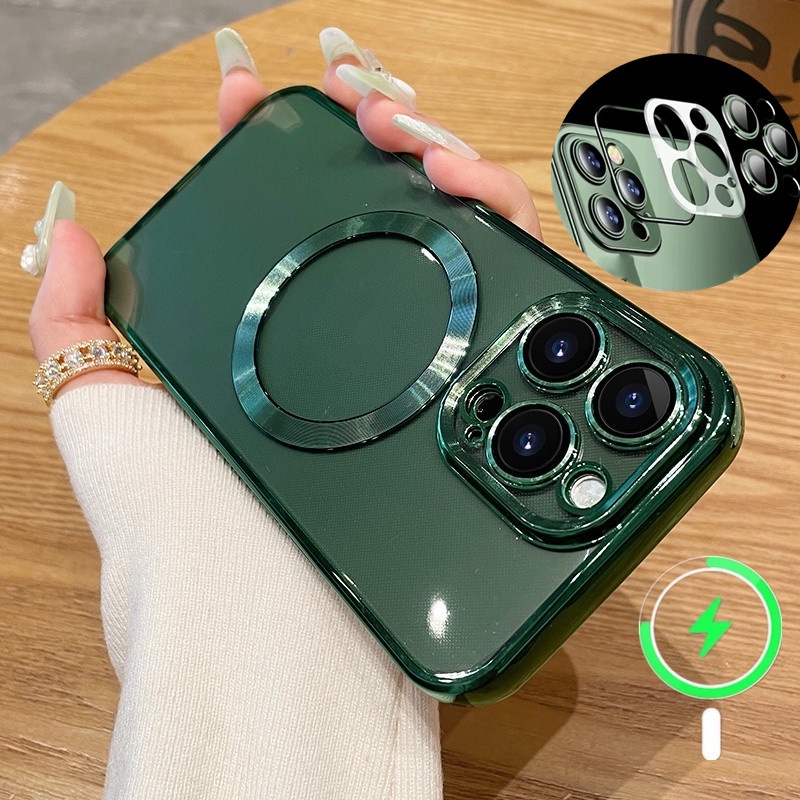 Ốp Điện Thoại iPhone 13 12 11 Pro max xr Silicon case ốp lưng điện thoại iphone 13 promax Mềm Bảo Vệ Ống Kính Camera Từ Tính Sang Trọng Dành Cho iPhone 11 Pro Max 13/12 Pro Max XR