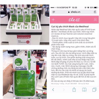 Mặt Nạ Tea tree Mediheal Teatree Healing Solution Essential Mask