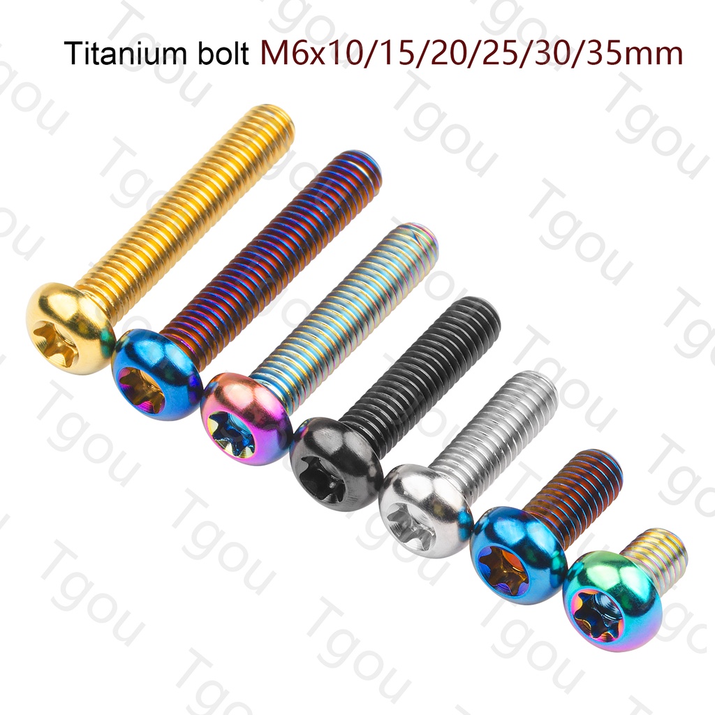 Ốc Vít Hợp Kim Titan M6x10 / 15 / 20 / 25 / 30 / 35mm Chuyên Dụng Cho Xe Đạp