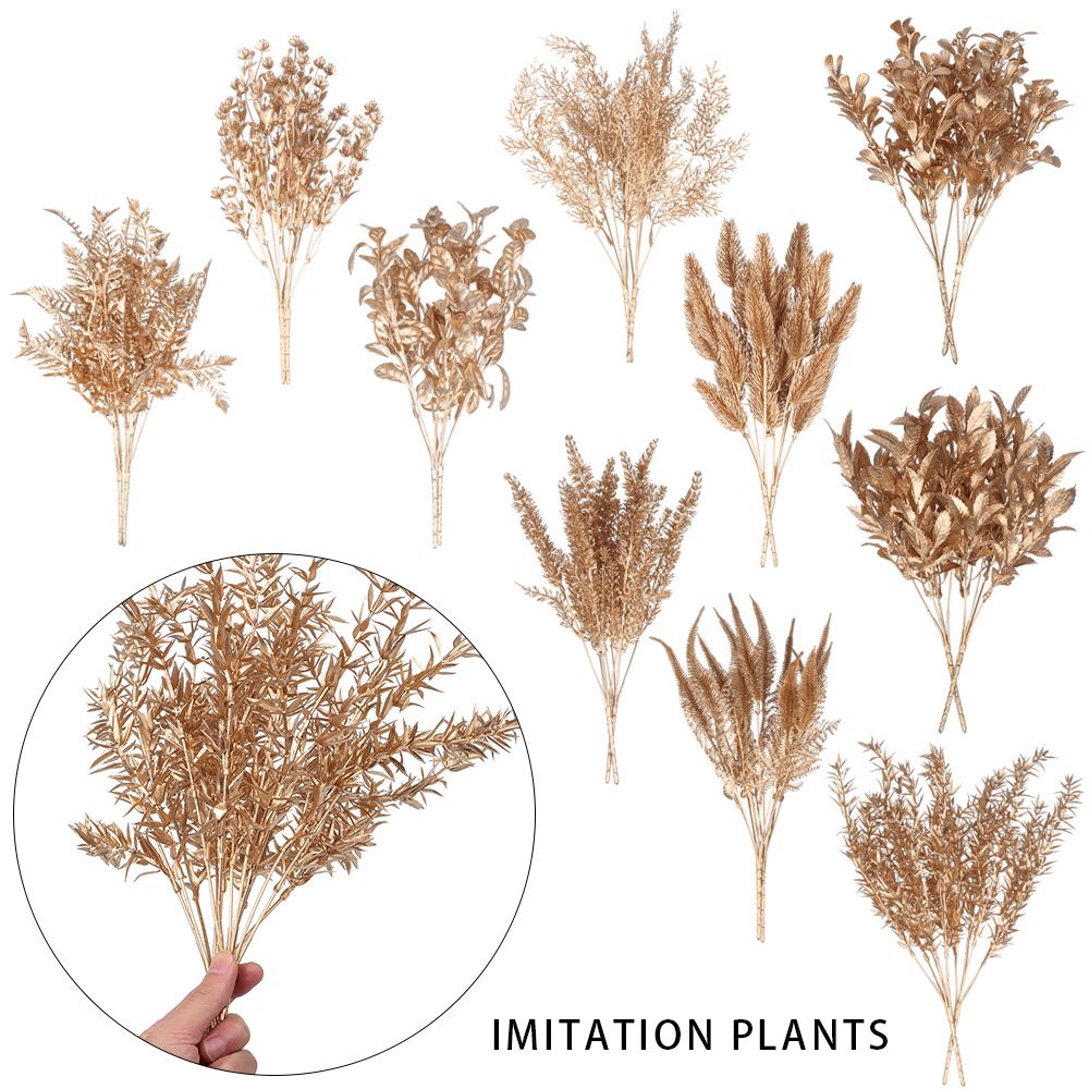 1 nhánh lá cây nhân tạo DIY trang trí nhà cửa/sự kiện đa ứng dụng