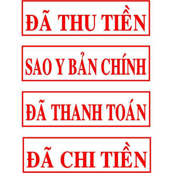 Khắc dấu lệnh đã thu tiền có sẵn (theo yêu cầu)