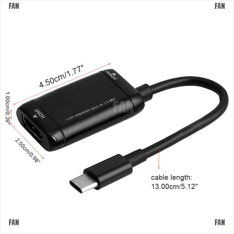 Cáp Chuyển Đổi Usb-C Type C Sang Hdmi Usb 3.1 Cho Điện Thoại Android