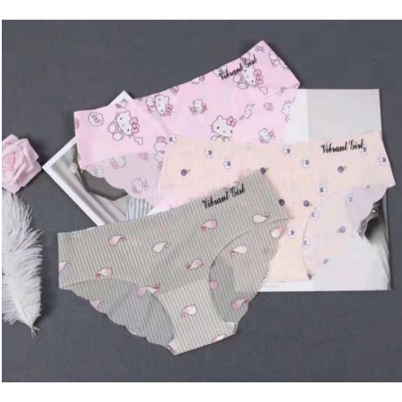 SET 3 Quần Lót Nữ Su Đúc Điều Hòa Thun Lạnh Không Đường May Mát Lạnh Không Viền Sexy LOTNU08