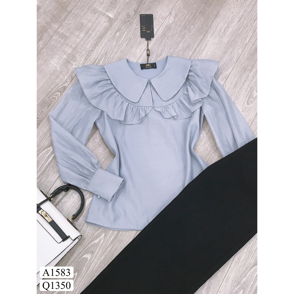 Áo xanh ghi bèo ngực A1583 - QUEEN SHOP DOLCE VIVA COLLECTION ( ảnh trải sàn do chính tay chị chủ tự chụp) | BigBuy360 - bigbuy360.vn