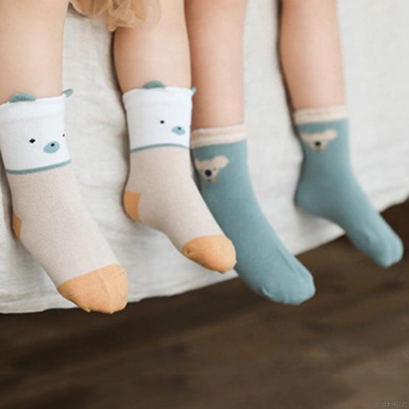 5 Đôi vớ cotton họa tiết hoạt hình dành cho bé 0-8 tuổi