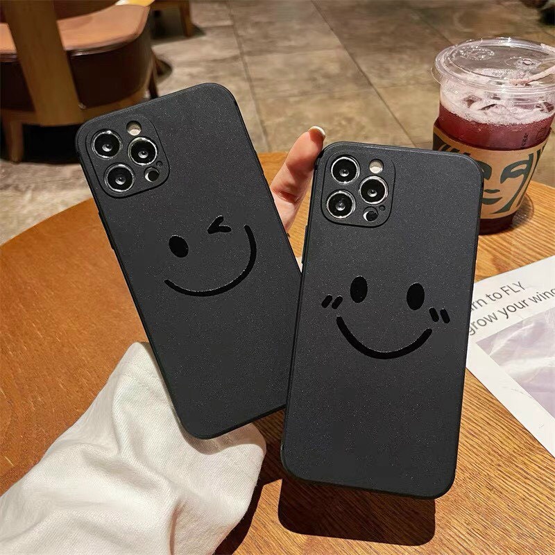 Ốp lưng iphone hình mặt cười belike cạnh vuông chống sốc bảo vệ camera cho ip 7plus/8plus/x/xs/xsmax/11/12/13/14/promax