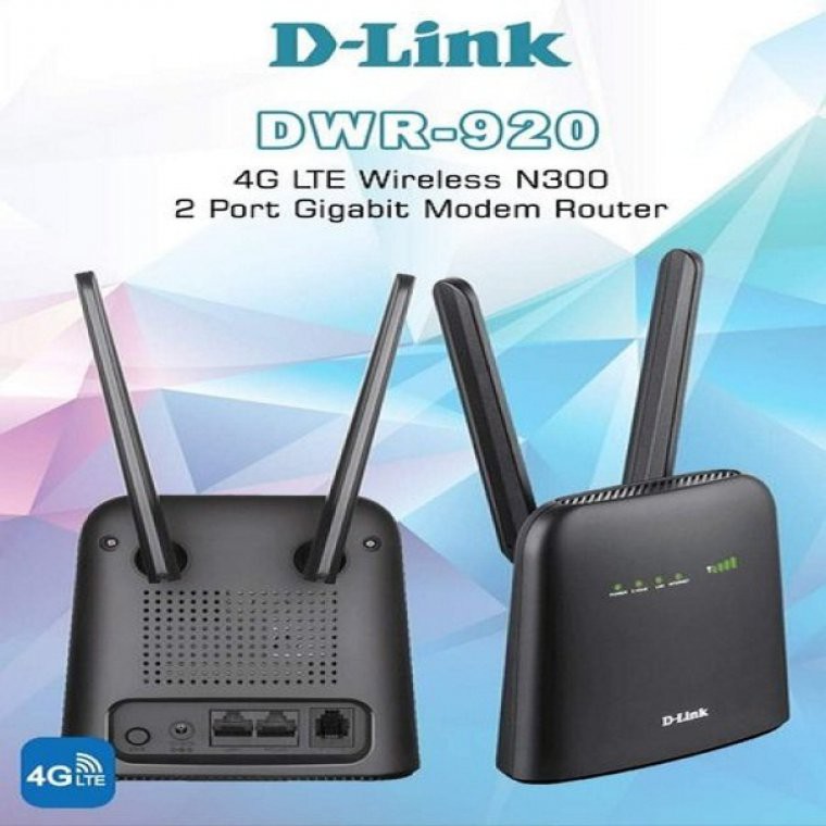 Bộ phát wifi 4G LTE Wireless N300 DLink DWR-920 300mbps , 2 râu Anten , 3 cổng LAN