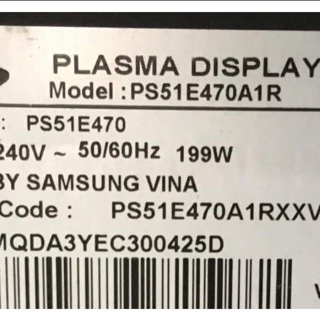 Cao áp 51E470, 51E490, PS51E470, PS51E490.