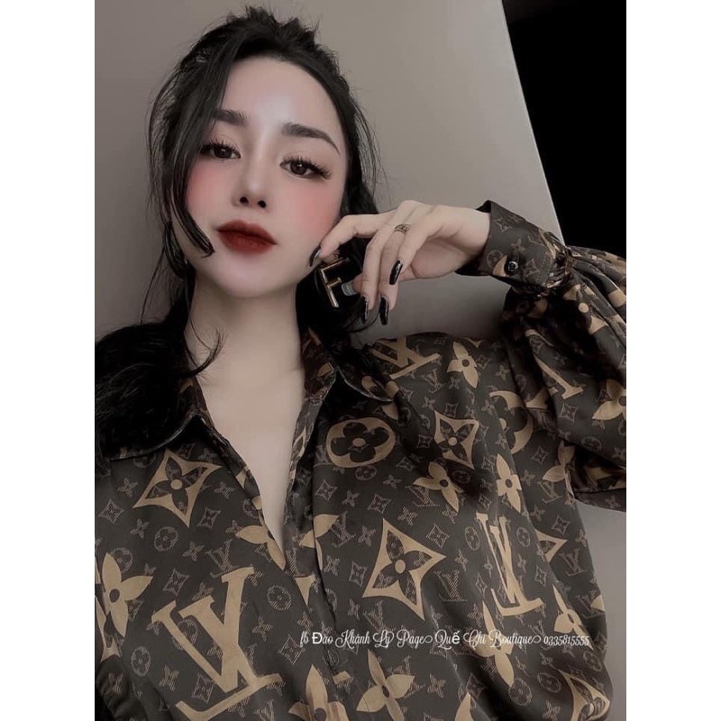 Sơmi lụa Lv hottrend