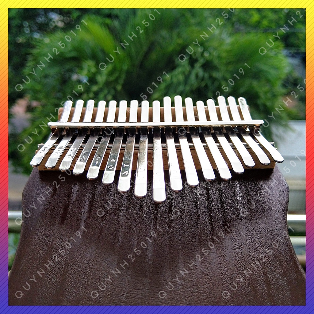 Đàn Kalimba 17 Phím Màu Nâu Gỗ Manhogany Dáng Khuyết - Tặng Full Phụ Kiện