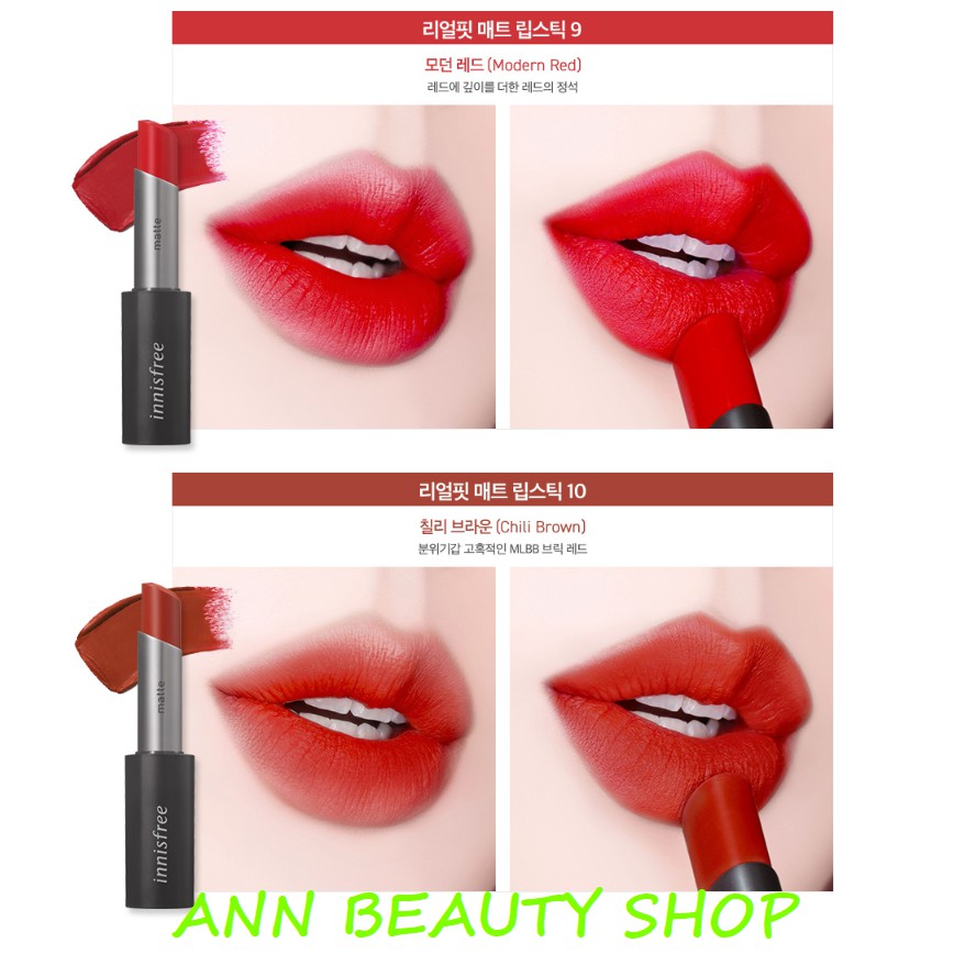 Son thỏi Innisfree Real Fit Matte Lipstick phiên bản mới | BigBuy360 - bigbuy360.vn